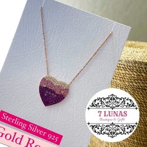 Heart Necklace / Sterling Silver 925